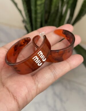 Acrylic Brown Hoops