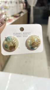Blue Seashell Earrings