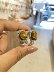 Tiger’s Eye Hoop Earrings