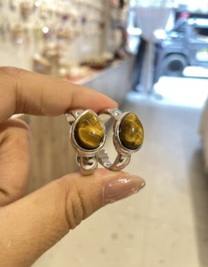 Tiger’s Eye Hoop Earrings