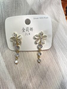 Gold Plated Opal Flower Earrings