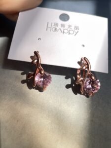 Pink Stone Earrings