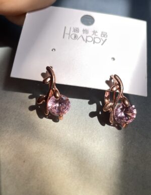 Pink Stone Earrings