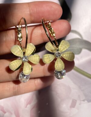 Flower Hoop Earrings