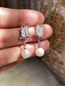 Butterfly Pearl Earrings