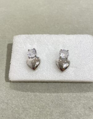 Rhinestone Heart Earrings