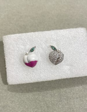 Mismatched Peach Earrings