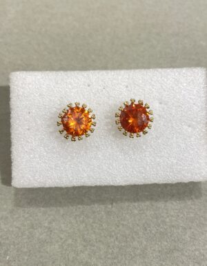 Orange Stone Earrings