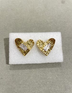 Gold Plated Heart Earrings