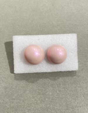 Pink Round Earrings