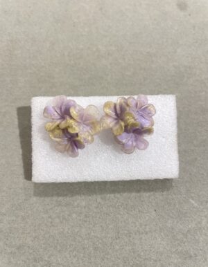 Purple Flower Earrings