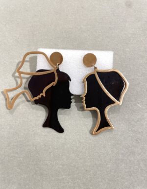 Stainless Black Head Earrings