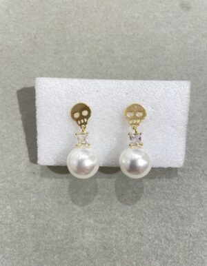 Edgy & Pearl Earrings