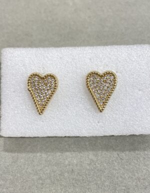 Full Stone Heart Earrings