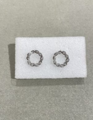 Silver Twisted Earrings