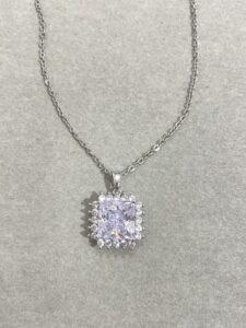 Square Rhinestone Necklace