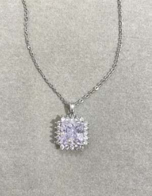 Square Rhinestone Necklace