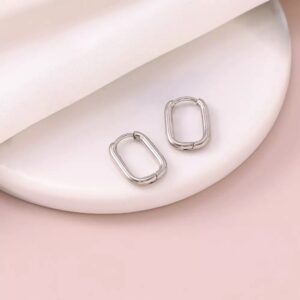 Silver Stainless Steel Hoops