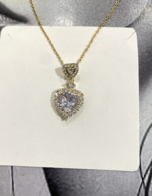 Full Stone Heart Necklace